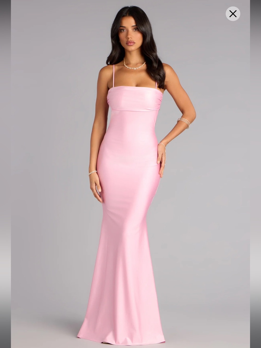 Windsor Sierra Tie-Back Pink Mermaid Dress